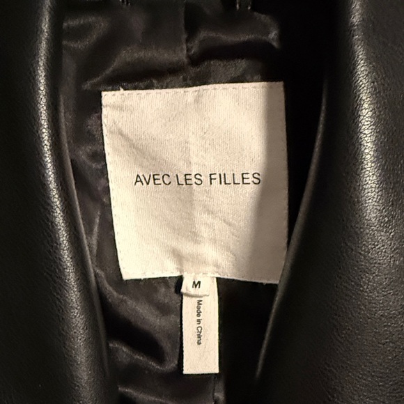 Avec Les Filles Black Leather Jacket - Picture 5 of 5